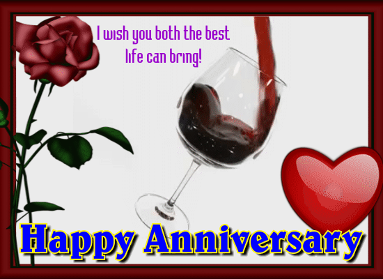 I Wish You Both The Best... Free Happy Anniversary eCards | 123 Greetings