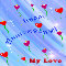 Happy Anniversary With Love Balloons.