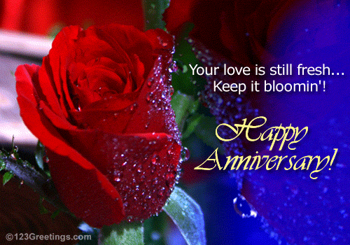 An Anniversary Floral Wish. Free Flowers eCards, Greeting Cards | 123  Greetings