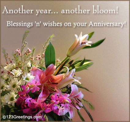 Floral Anniversary Wish Free Flowers Ecards Greeting Cards 123 Greetings