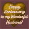 Shiny Gold Heart Anniversary