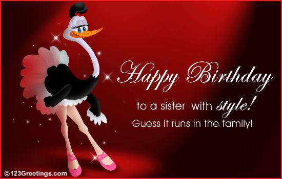 A Sister With Style! Free For Brother & Sister eCards | 123 Greetings