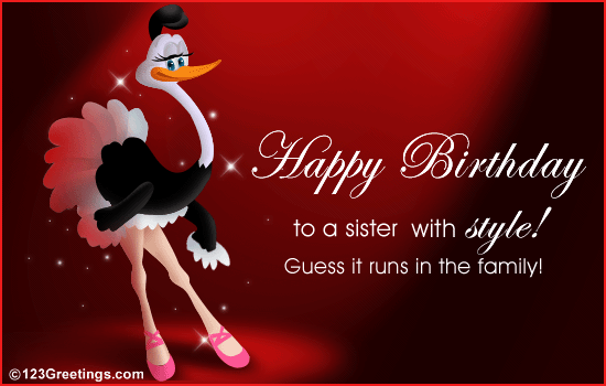 happy birthday sister ecards