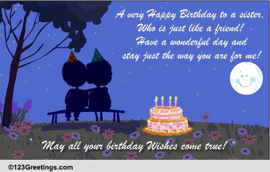 B'day Wishes For A Sister! Free For Brother & Sister eCards | 123 Greetings