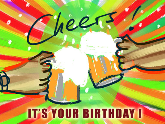 Let’s Drink It’s Your Birthday! Free Boss & Colleagues eCards | 123