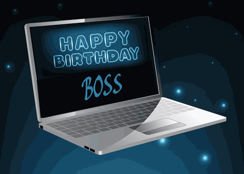 Boss Birthday Computer In Space.