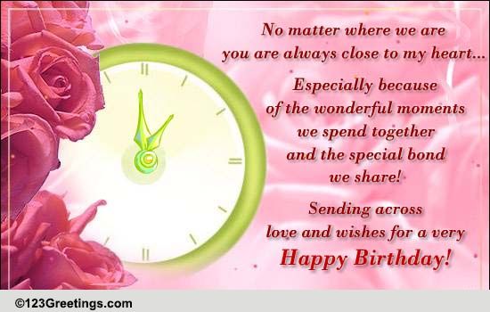 Sending Across Birthday Wishes! Free Extended Family eCards | 123 Greetings
