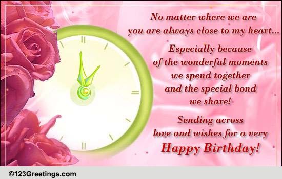 Sending Across Birthday Wishes Free Extended Family ECards 123 Greetings