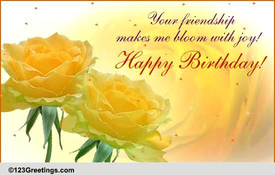 Happy Birthday Friend Roses Images Birthday Flowers For A Special Friend! Free Flowers Ecards | 123 Greetings