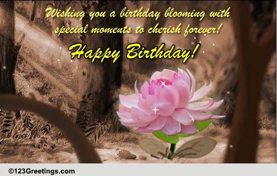 Birthday Blooms... Free Flowers eCards, Greeting Cards | 123 Greetings