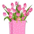 Birthday Tulips In A Bag.