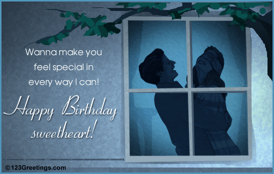 happy birthday sweetheart !!!best wishes. A romantic birthday ecard to make 