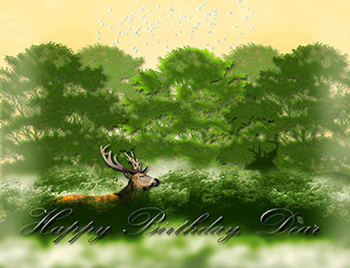 Dear Deer Birthday! Free Birthday for Him eCards, Greeting 