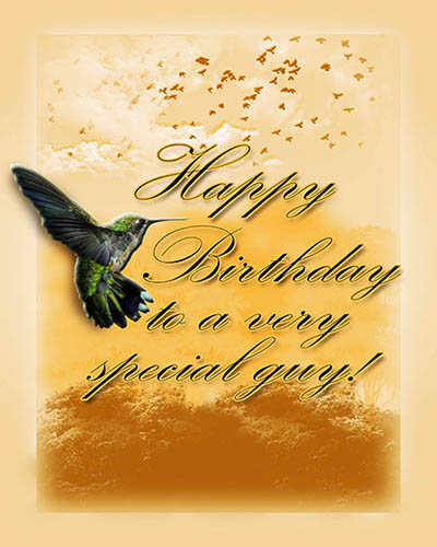 Hummingbird B’day Wish. Free Birthday for Him eCards | 123 Greetings