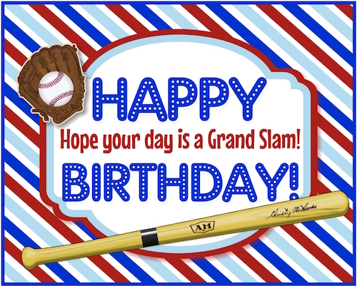 A Grand Slam Baseball Birthday.