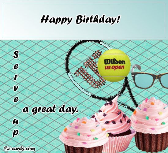 Tennis Birthday. Free Birthday for Him eCards, Greeting Cards | 123  Greetings
