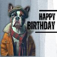Male Birthday Card With Dog.