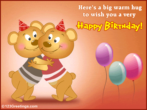 Birthday Hug! Free For Best Friends eCards, Greeting Cards | 123 Greetings