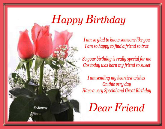 Happy Birthday Dear Friend Free For Best Friends ECards Greeting Cards Greetings