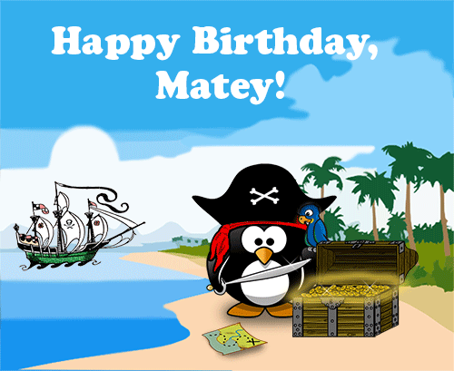 Pirate Penguin Birthday. Free Funny Birthday Wishes eCards | 123 Greetings
