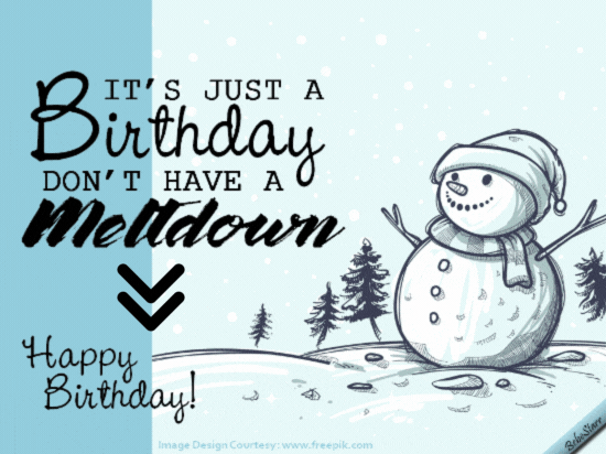 Winter Snowman Birthday. Free Funny Birthday Wishes eCards | 123 Greetings
