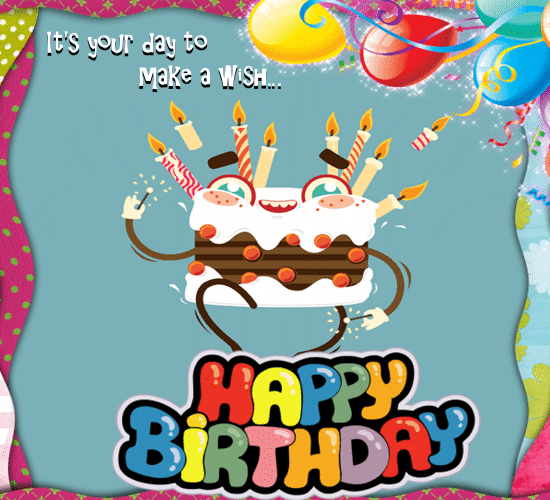 It'S Your Day To Make A Wish. Free Funny Birthday Wishes eCards | 123  Greetings