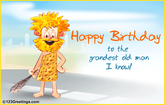 old man birthday ecard