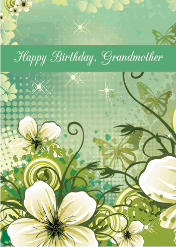 Grandmother! Twinkling Birthday Stars.