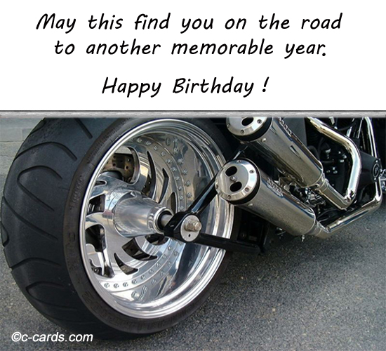 Biker Free Happy Birthday Ecards Greeting Cards 123 Greetings 3753