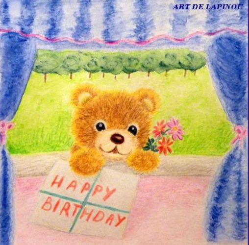 cute bear happy birthday