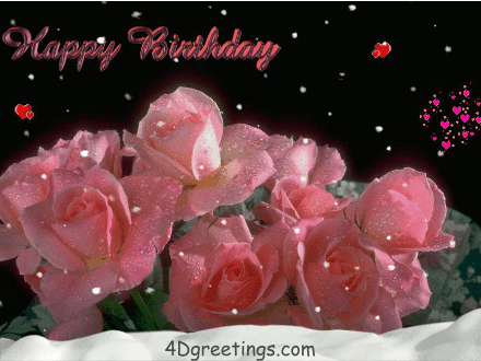 Sending you a special birthday wish Rose Heart design A4 Happy Birthday Card 
