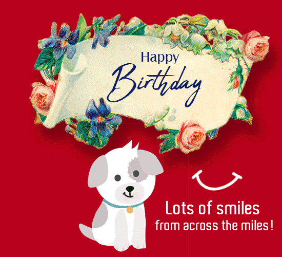 Cute Smile Across Miles. Free Happy Birthday eCards, Greeting Cards