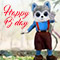 Cute Teddy Dance Wishing Happ Birthday.