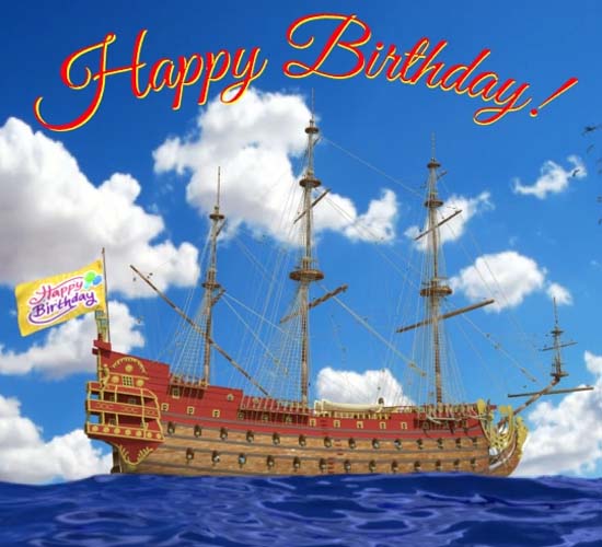 Happy Birthday Tall Ship Free Happy Birthday eCards 
