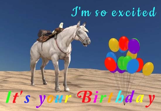 Bucking Birthday Horse Free Happy Birthday eCards, Greeting Cards | 123 ...