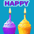 Happy Birthday Colorful Cupcakes!