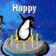 Dancing Penguins Wishing Happy B’day!