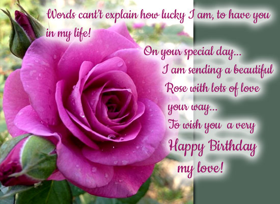 birthday wishes for husband with roses