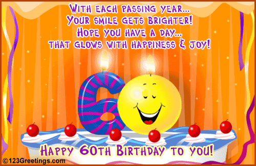 Happy 60th Birthday! Free Milestones eCards, Greeting Cards | 123 Greetings