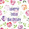 Colorful Floral 18th Birthday Card.