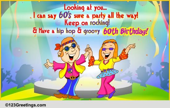 Welcome To The Groovy 60's! Free Milestones eCards, Greeting Cards | 123  Greetings