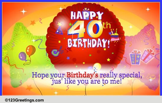 Happy 40th Birthday Free Milestones Ecards Greeting Cards 123 Greetings