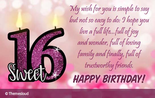 Happy Sweet 16th Birthday To You... Free Milestones eCards | 123 Greetings