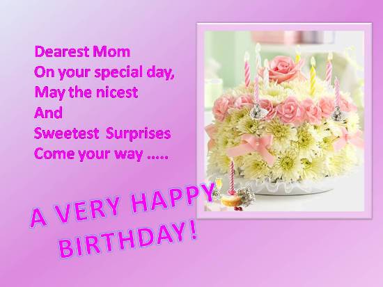 Birthday Greetings For Your Dear Mom. Free Mom & Dad eCards | 123 ...