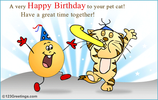 Birthday Cards Cats. Pet Cat#39;s Birthday!