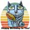 Funny Cat Says Happy Birthday To You