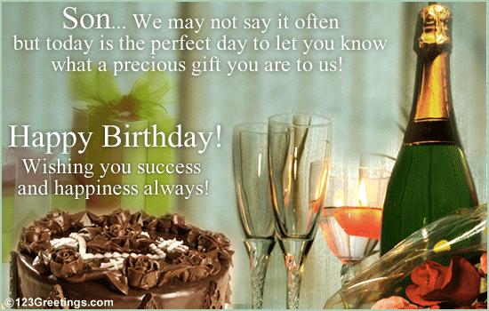 Happy Birthday Son... Free For Son & Daughter eCards, Greeting Cards | 123  Greetings