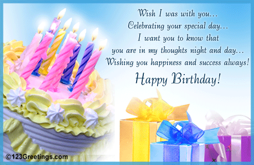 Happy Birthday Daughter Across The Miles A Special Birthday Message... Free For Son & Daughter Ecards | 123 Greetings