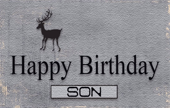 Happy Birthday To Son Walking Deer. Free For Son & Daughter eCards