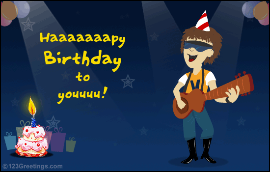 Birthday Rock! Free Songs eCards, Greeting Cards | 123 Greetings